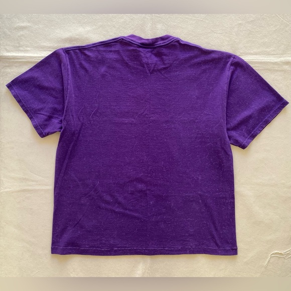 Vintage Jerzees Purple Sparkle Printed Graphic Tee Yosemite Large Casual USA - Picture 2 of 5